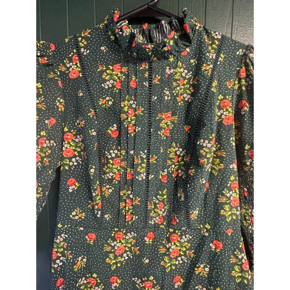 Laura Ashley & Urban Outfitters Maisy Mock Neck Mini Dress - Size Small - Picture 9 of 9